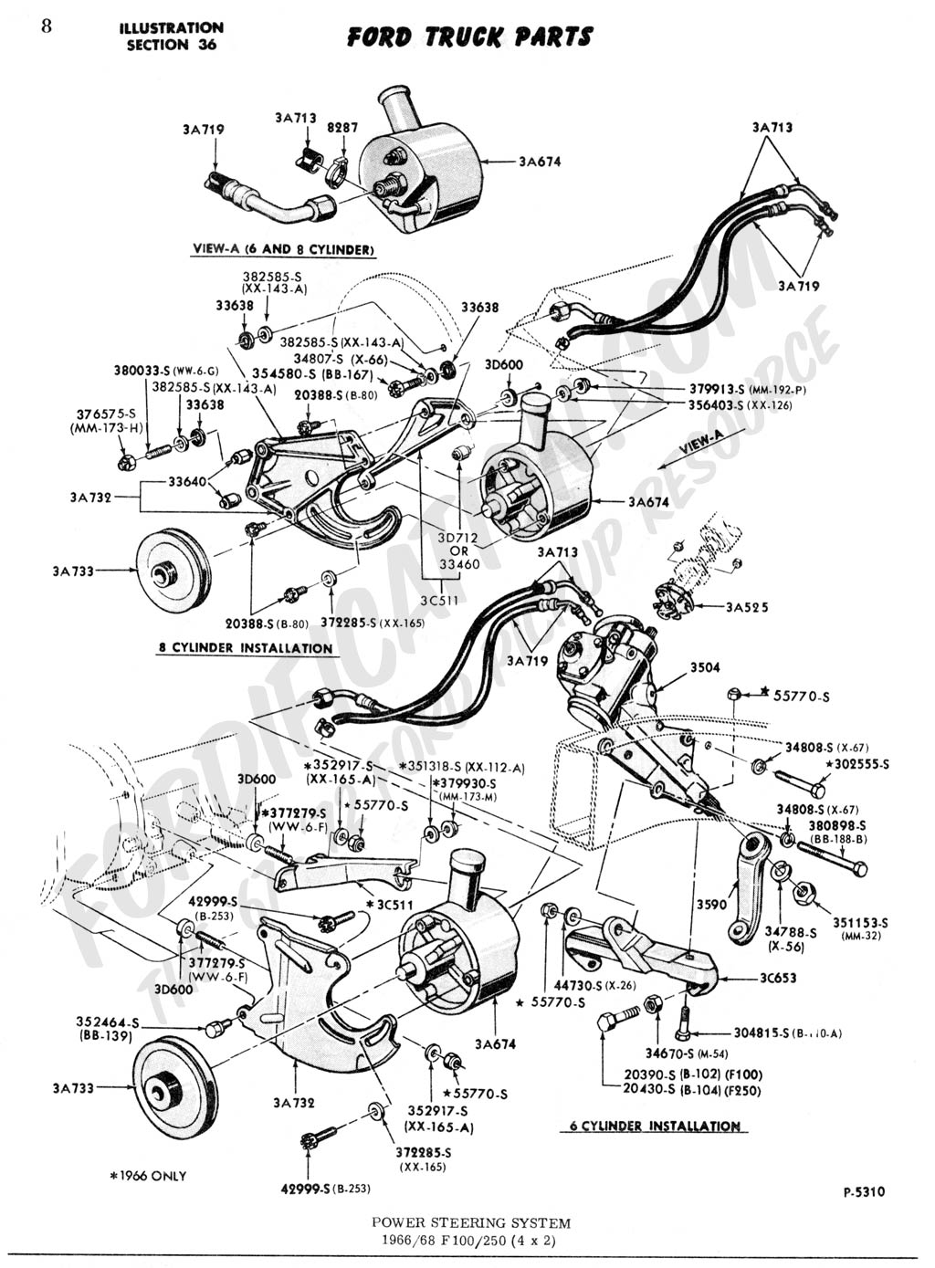 Ford Truck Technical Drawings and Schematics - Section C - Steering