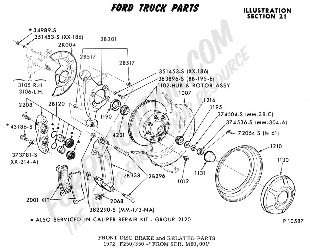 Ford Truck Technical Drawings and Schematics - Section B - Brake