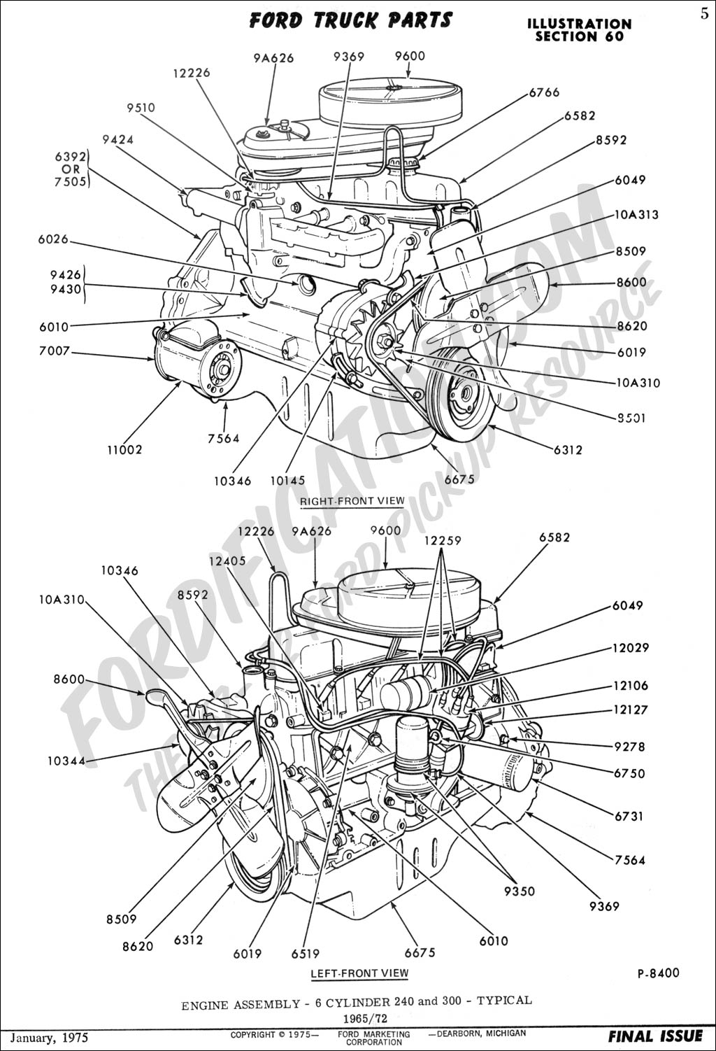 Ford Truck Technical Drawings And Schematics Section E Engine And